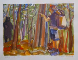 Hiker and a Bear