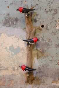 3 Birds on Driftwood