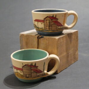 Winton & Rosa Eugene, Barnyard Soup Mugs, SOLD