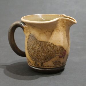 Winton & Rosa Eugene, Rooster & Chicken Creamer, BACK